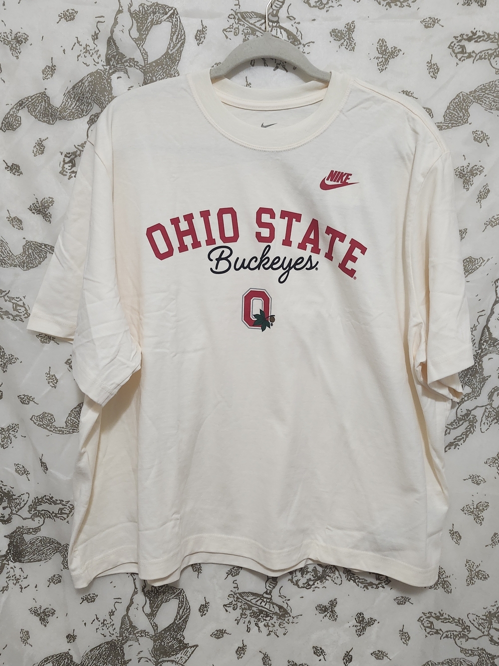 Nike Cream Ohio State Buckeyes Boxy Graphic Tee XXL NWT